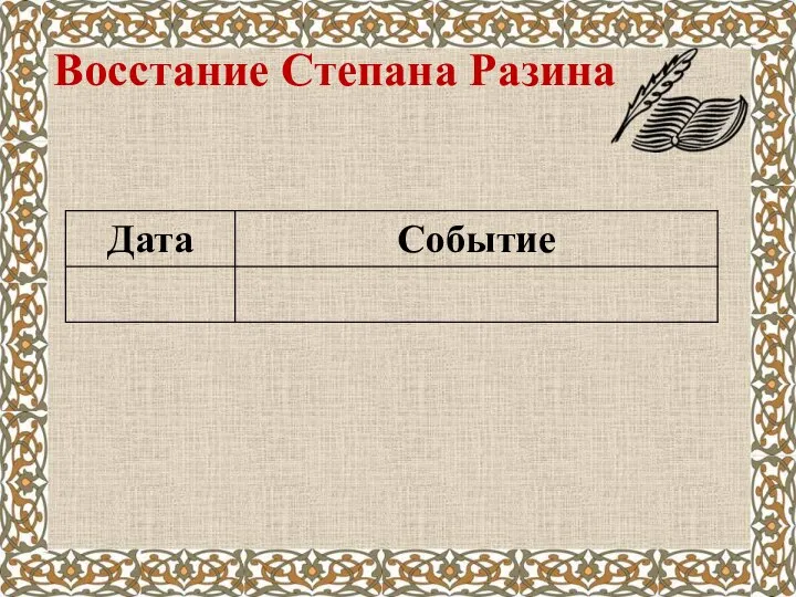 Восстание Степана Разина