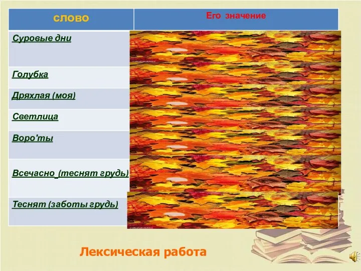 Лексическая работа