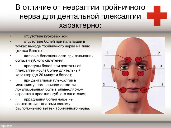 В отличие от невралгии тройничного нерва для дентальной плексалгии характерно: ·