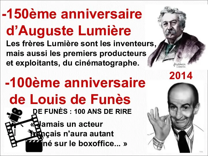 150ème anniversaire d’Auguste Lumière Les frères Lumière sont les inventeurs, mais