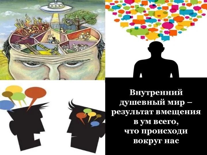 Внутренний душевный мир – результат вмещения в ум всего, что происходи вокруг нас