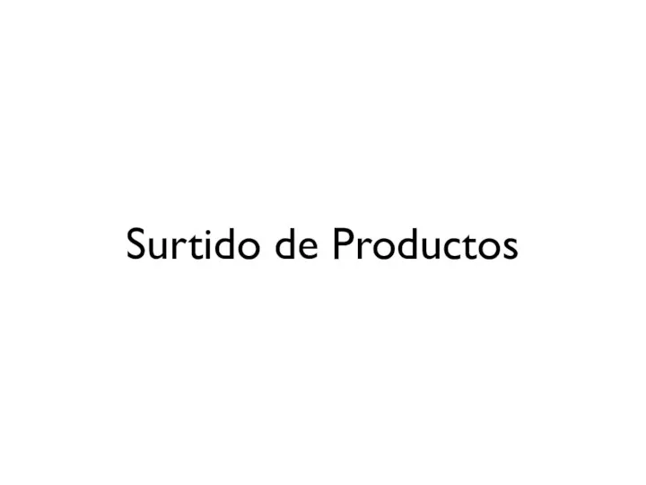 Surtido de Productos