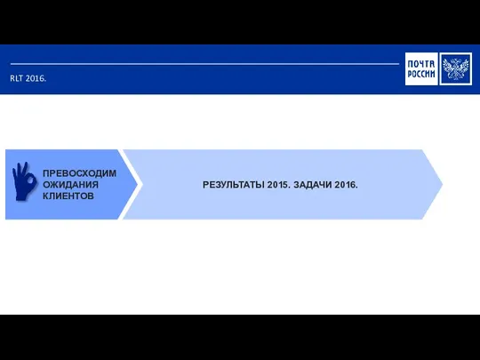 RLT 2016. ПРЕВОСХОДИМ ОЖИДАНИЯ КЛИЕНТОВ РЕЗУЛЬТАТЫ 2015. ЗАДАЧИ 2016.