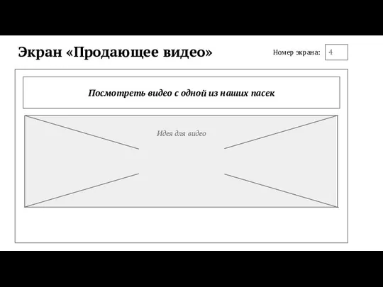 Экран «Продающее видео» Посмотреть видео с одной из наших пасек Идея