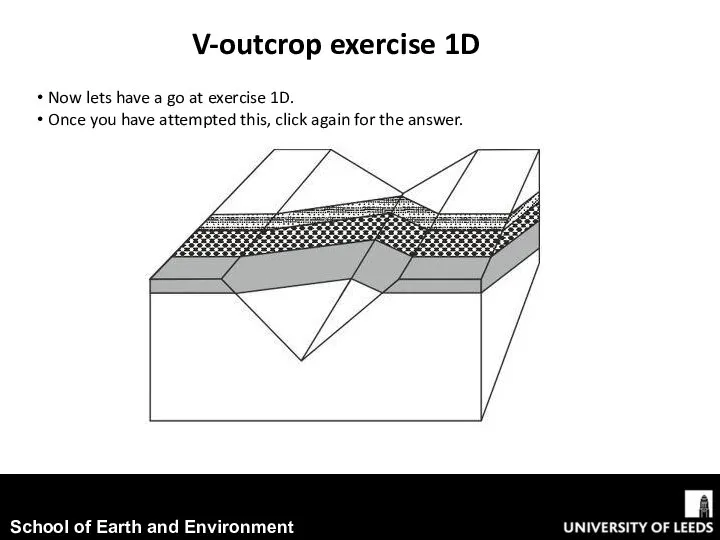 V-outcrop exercise 1D Now lets have a go at exercise 1D.