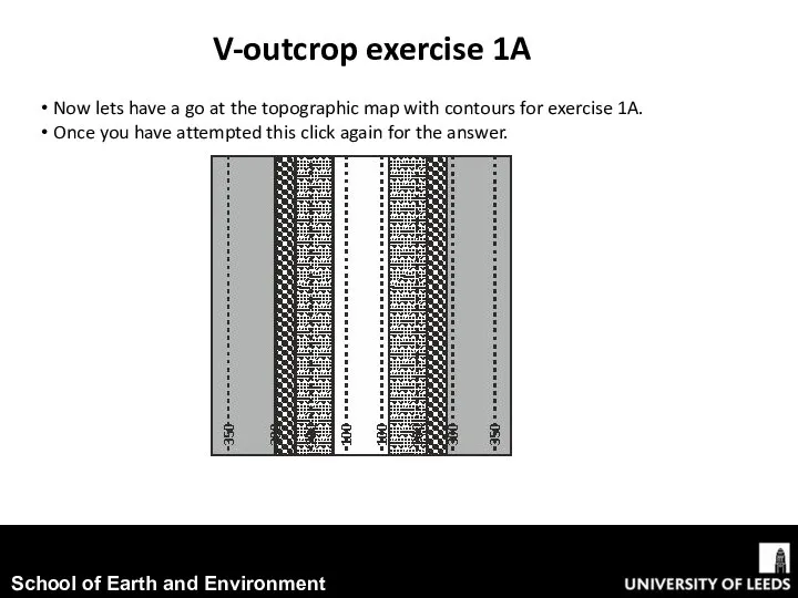 V-outcrop exercise 1A Now lets have a go at the topographic