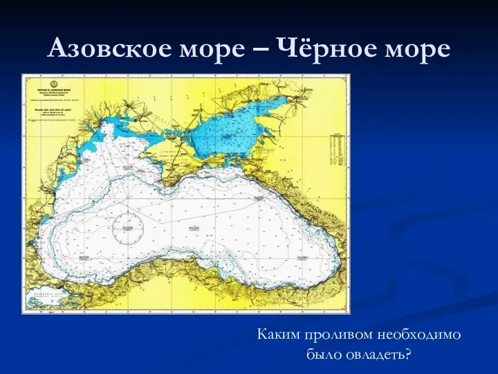 Азовское море – Чёрное море Каким проливом необходимо было овладеть?