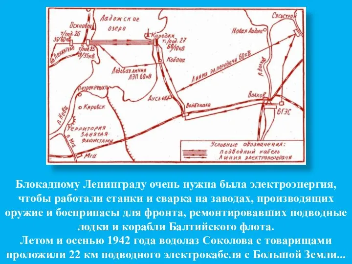 Блокадному Ленинграду очень нужна была электроэнергия, чтобы работали станки и сварка