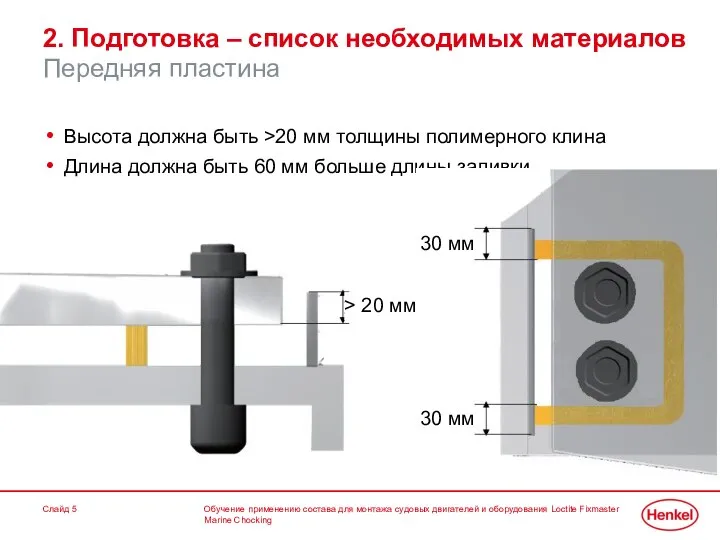 Обучение применению состава для монтажа судовых двигателей и оборудования Loctite Fixmaster