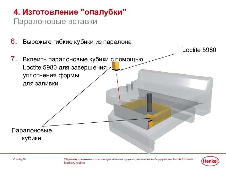 Обучение применению состава для монтажа судовых двигателей и оборудования Loctite Fixmaster