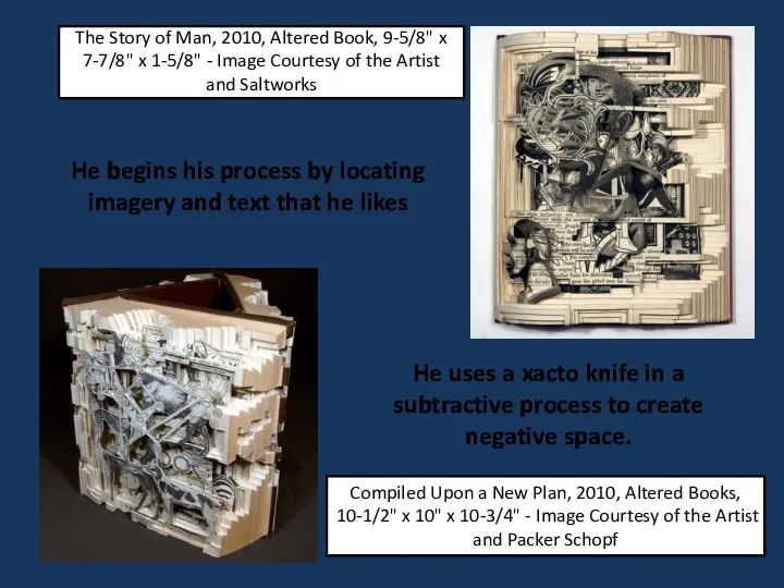 The Story of Man, 2010, Altered Book, 9-5/8" x 7-7/8" x