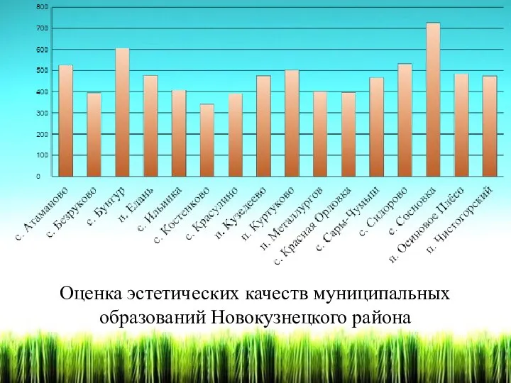 Оценка эстетических качеств муниципальных образований Новокузнецкого района