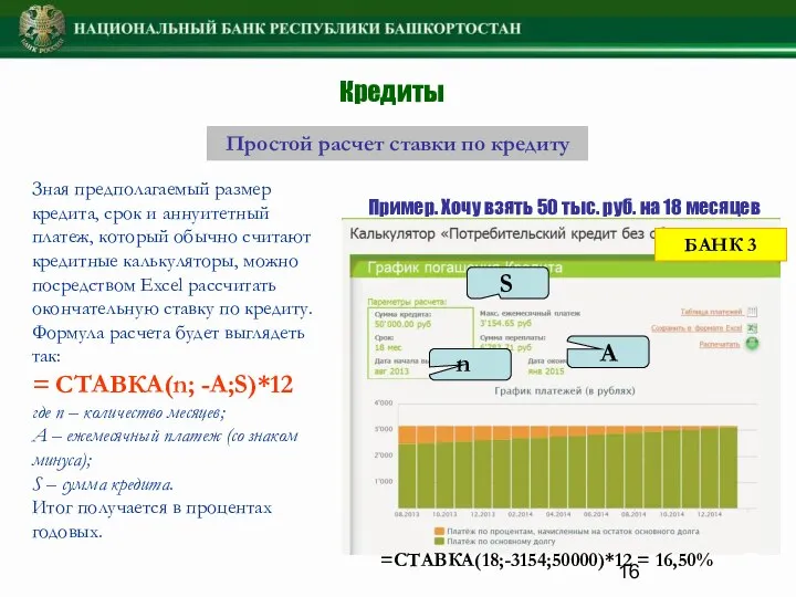 Простой расчет ставки по кредиту Кредиты Пример. Хочу взять 50 тыс.