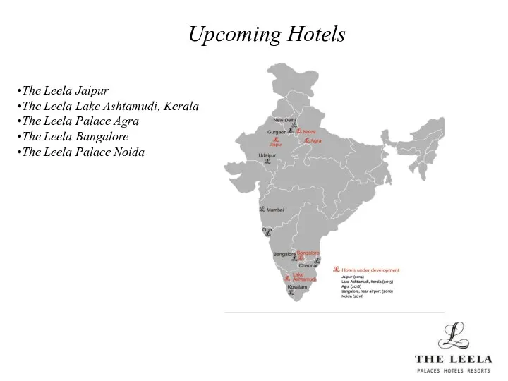 Upcoming Hotels The Leela Jaipur The Leela Lake Ashtamudi, Kerala The