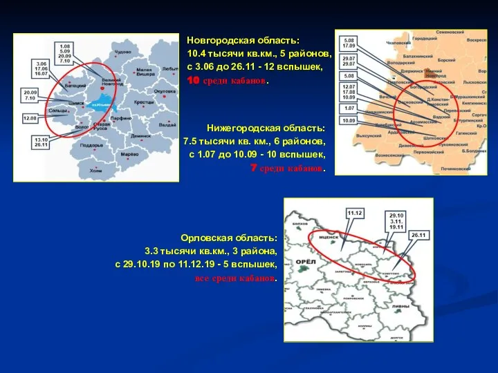 Новгородская область: 10.4 тысячи кв.км., 5 районов, с 3.06 до 26.11