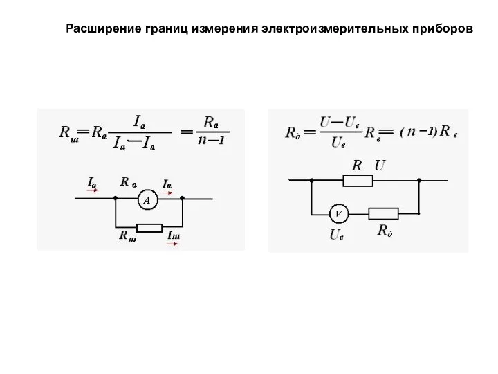 Расширение границ измерения электроизмерительных приборов