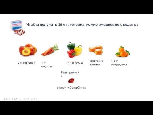 http://medimet.info/lutein-zeaksantin-dlya-glaz.html 2 кг персиков 1 кг моркови 0,5 кг перца 20