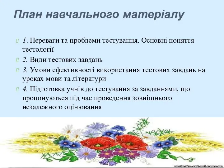 1. Переваги та проблеми тестування. Основні поняття тестології 2. Види тестових