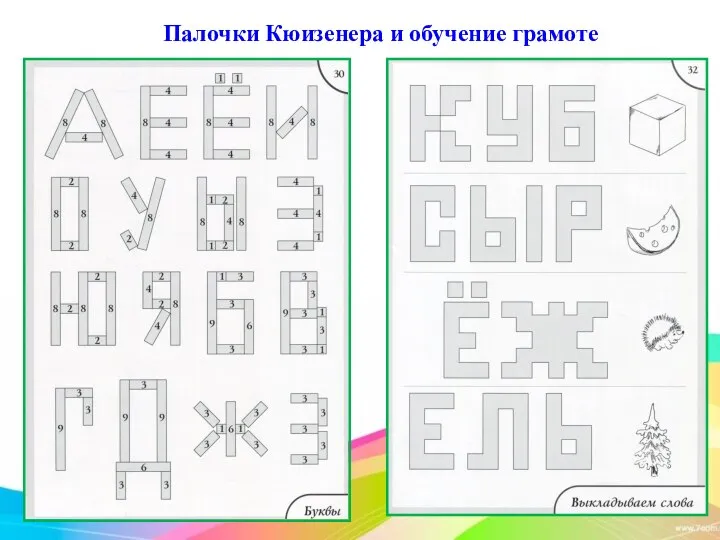 Палочки Кюизенера и обучение грамоте