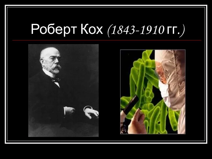 Роберт Кох (1843-1910 гг.)