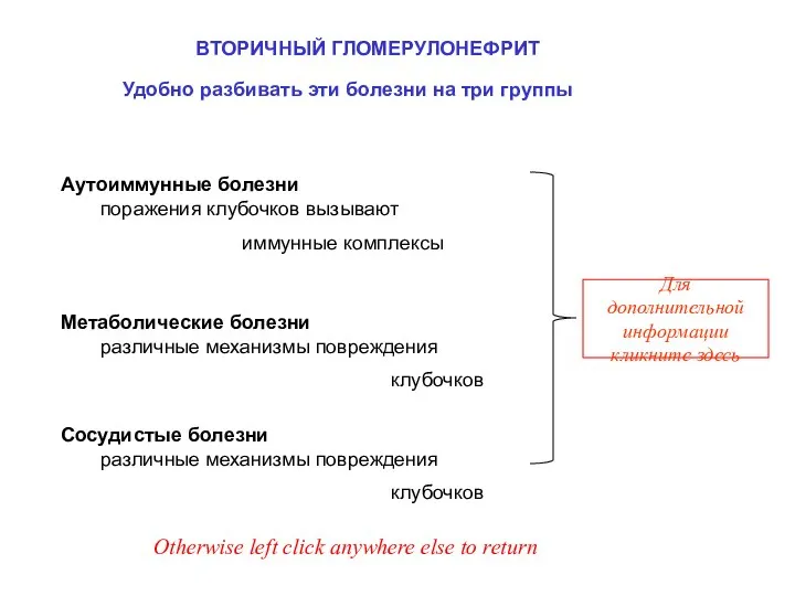 Аутоиммунные болезни поражения клубочков вызывают иммунные комплексы Удобно разбивать эти болезни