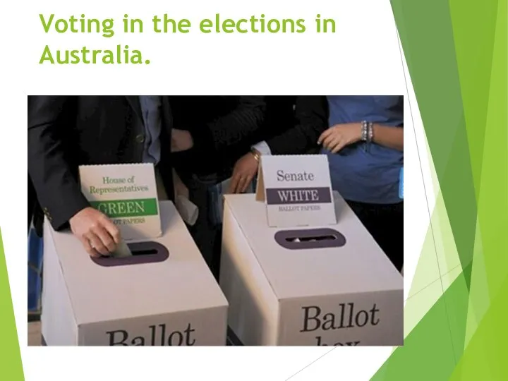 Voting in the elections in Australia.