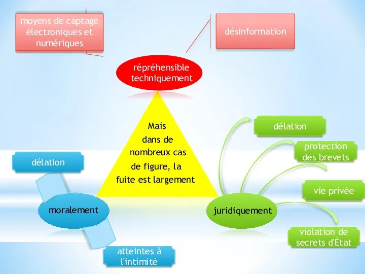 répréhensible techniquement moralement juridiquement délation atteintes à l'intimité désinformation moyens de