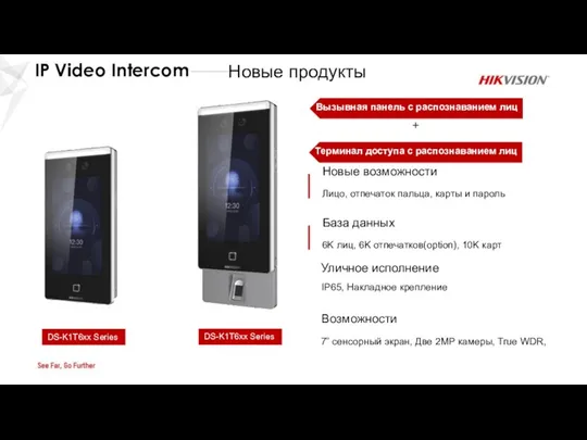 Новые продукты 7” сенсорный экран, Две 2MP камеры, True WDR, Возможности