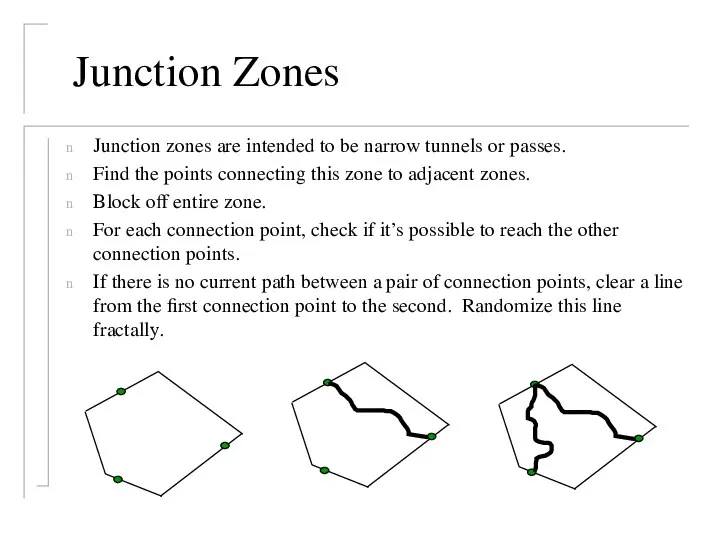 Junction Zones Junction zones are intended to be narrow tunnels or