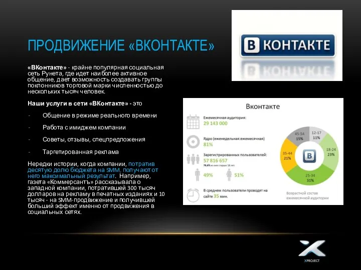 «ВКонтакте» - крайне популярная социальная сеть Рунета, где идет наиболее активное