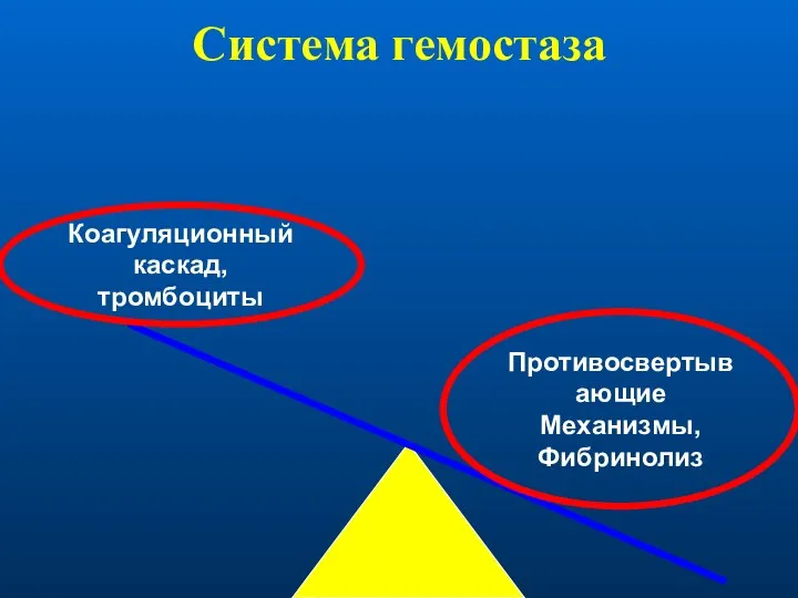 Система гемостаза Коагуляционный каскад, тромбоциты Противосвертывающие Механизмы, Фибринолиз