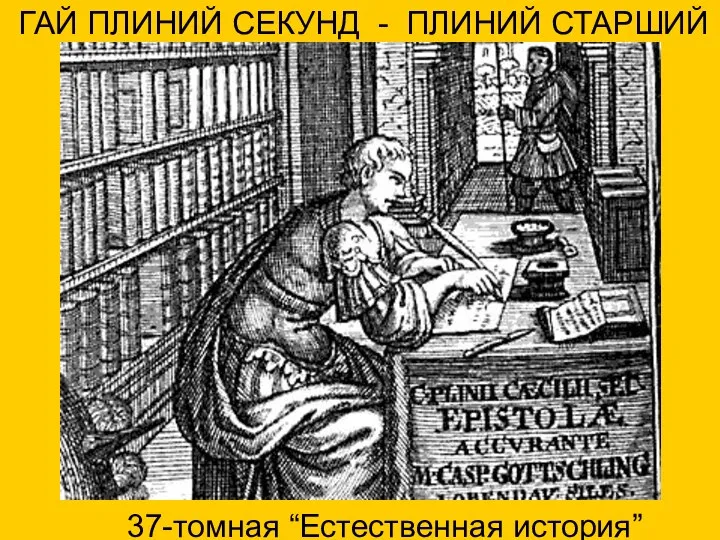 ГАЙ ПЛИНИЙ СЕКУНД - ПЛИНИЙ СТАРШИЙ 37-томная “Естественная история”