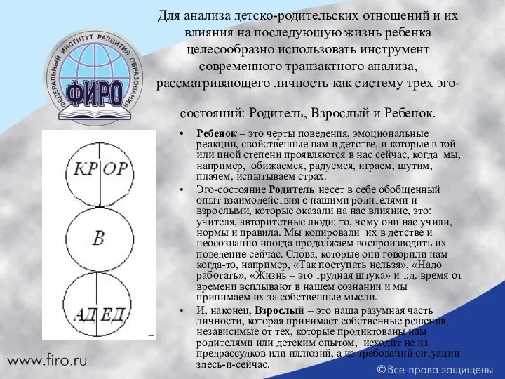 Для анализа детско-родительских отношений и их влияния на последующую жизнь ребенка