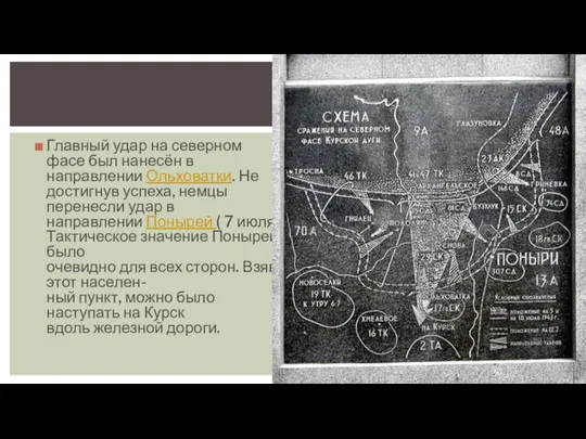 Главный удар на северном фасе был нанесён в направлении Ольховатки. Не