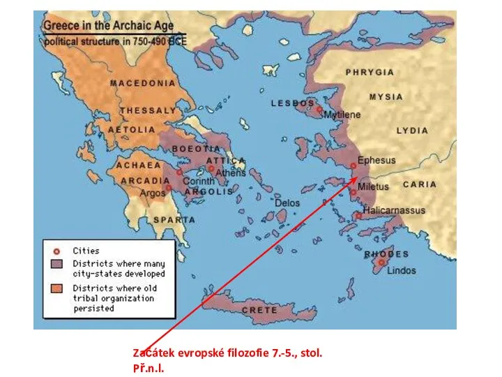 Začátek evropské filozofie 7.-5., stol. Př.n.l.