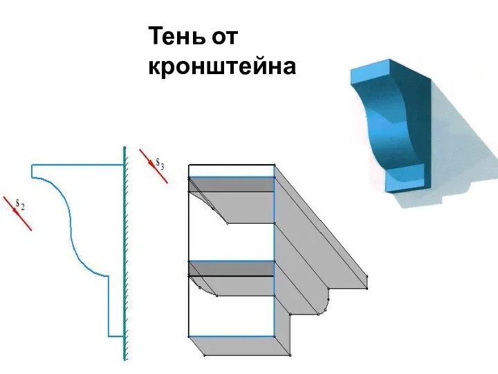 Тень от кронштейна