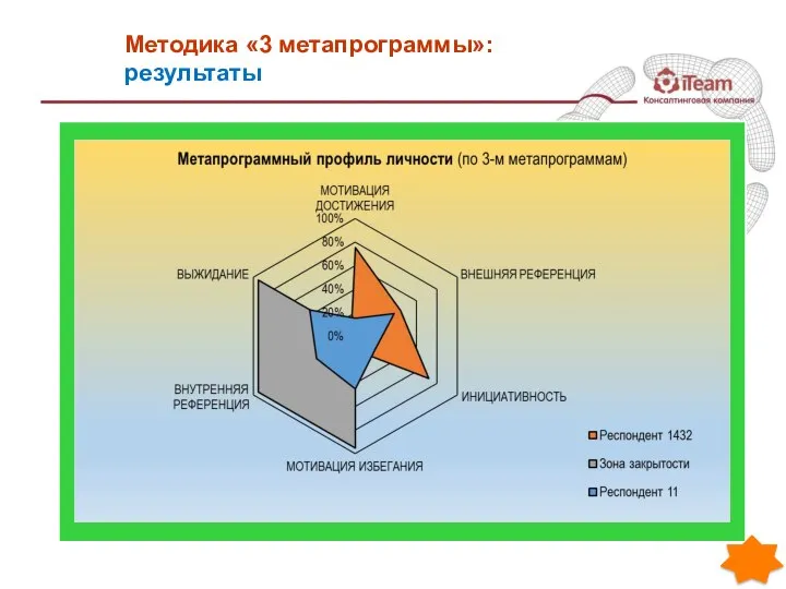 Методика «3 метапрограммы»: результаты