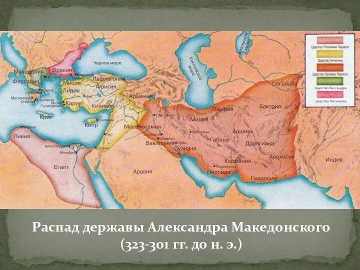 Распад державы Александра Македонского (323-301 гг. до н. э.)