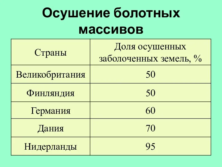 Осушение болотных массивов