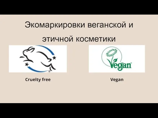 Cruelty free Vegan Экомаркировки веганской и этичной косметики