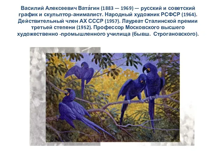 Василий Алексеевич Вата́гин (1883 — 1969) — русский и советский график