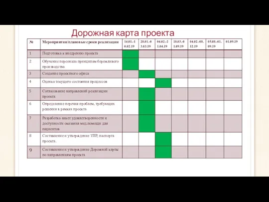 Дорожная карта проекта