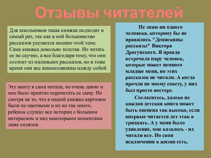 Отзывы читателей Не знаю ни одного человека, которому бы не нравились