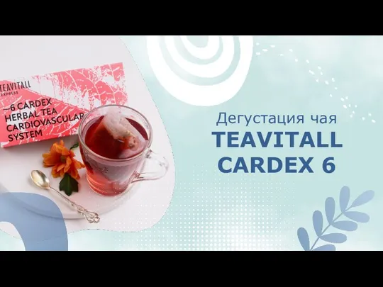 Дегустация чая TEAVITALL CARDEX 6