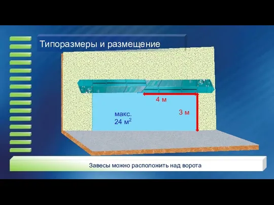 3 m 3 м макс. 24 м2 4 м Типоразмеры и