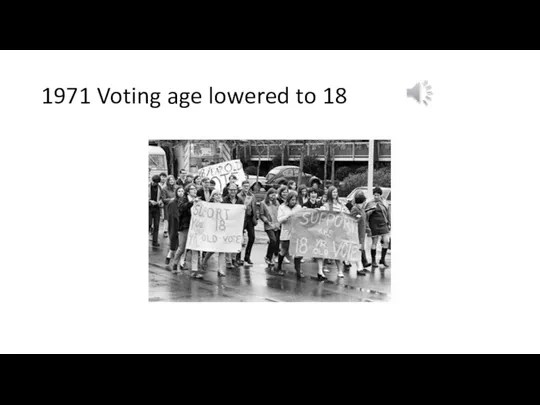 1971 Voting age lowered to 18