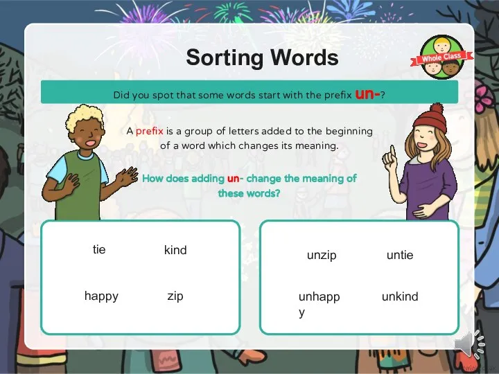 Sorting Words Did you spot that some words start with the