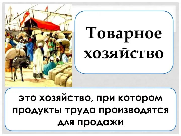 это хозяйство, при котором продукты труда производятся для продажи Товарное хозяйство