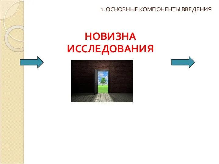 1. ОСНОВНЫЕ КОМПОНЕНТЫ ВВЕДЕНИЯ НОВИЗНА ИССЛЕДОВАНИЯ