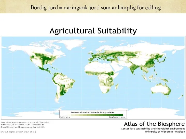 Bördig jord = näringsrik jord som är lämplig för odling